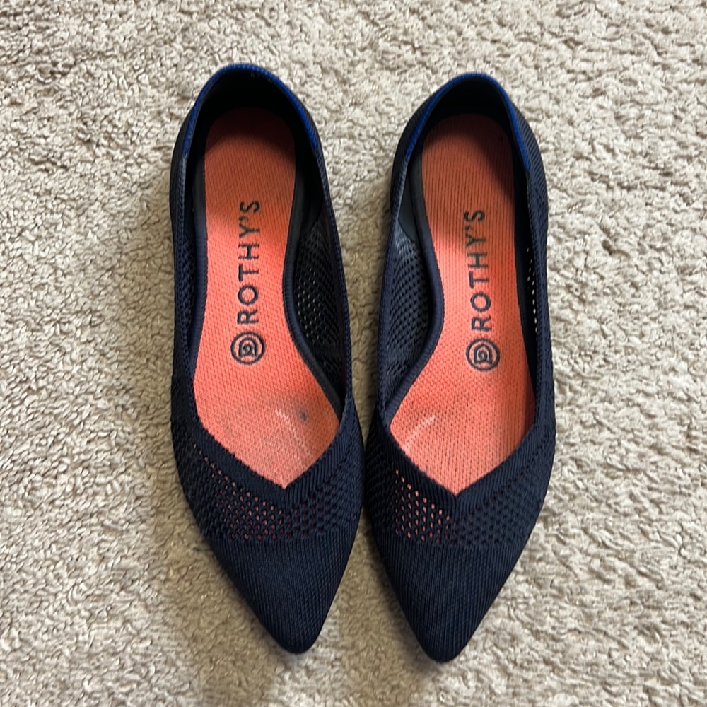 Navy rothys discontinued style, minimal wear